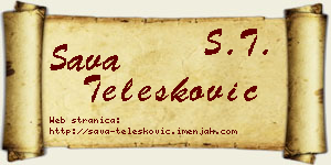 Sava Telesković vizit kartica